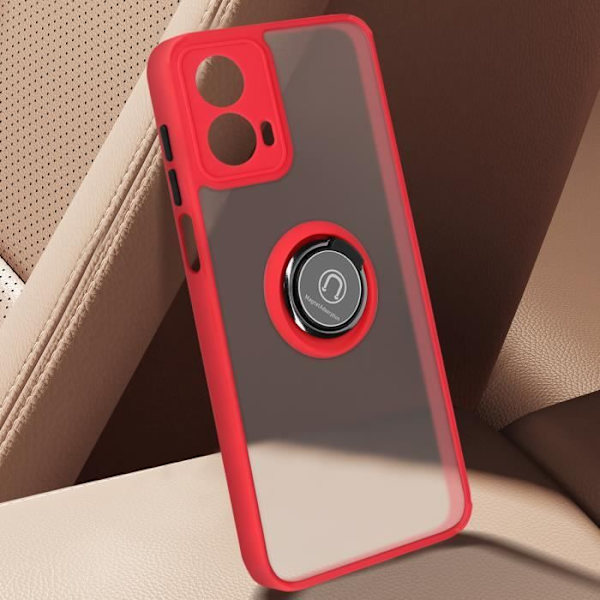 Fodral för Motorola Moto G34 Ring Video Support Röd