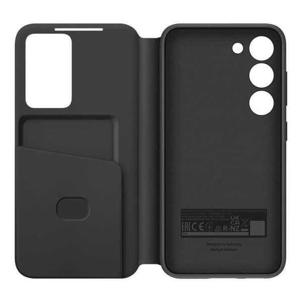 Etui - SAMSUNG - Galaxy S23 Plus - Clear View Cover - Sort - Fuld beskyttelse Svart