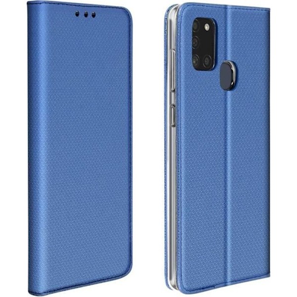 AVIZAR Taske til Samsung Galaxy A21s - Kortholder Cover Video Support Funktion Blå Blå