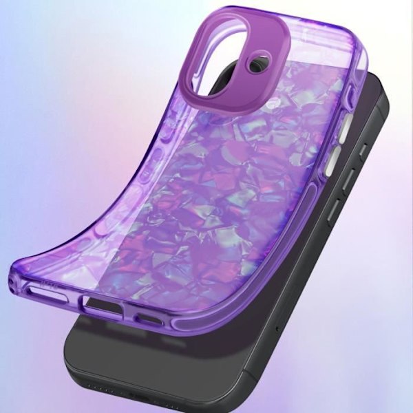 Cover til iPhone 16 Stødsikker Blød Tutti Frutti Lilla Lila