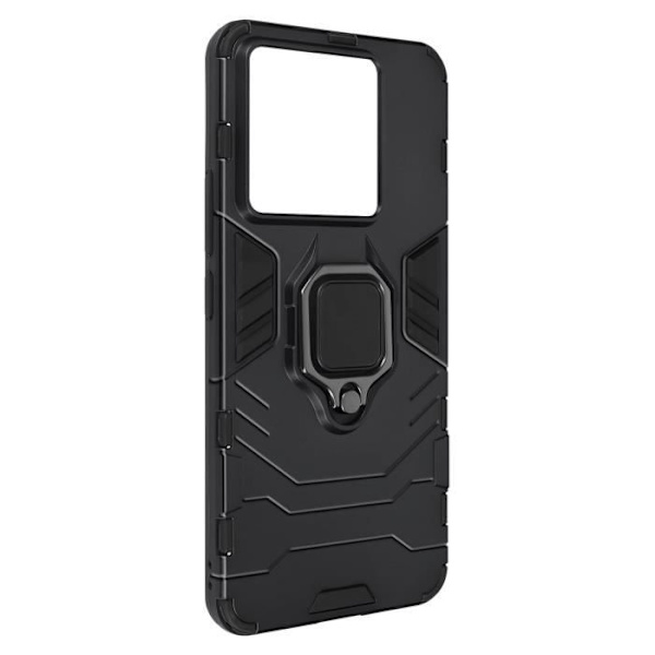 Coque - Xiaomi - Redmi Note 13 Pro - Rotationsring 360° - Bi-material - Modern design Svart