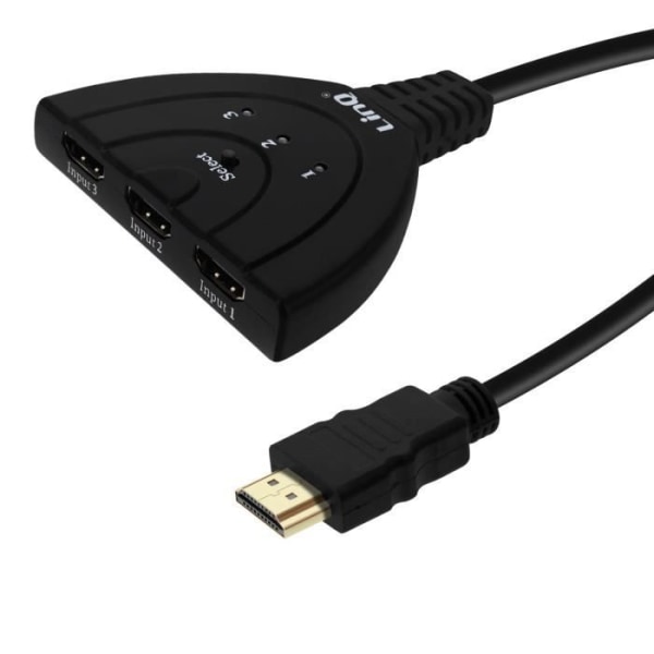 HDMI-adapter - LinQ - Multiport - 3x HDMI Hon - Full HD - Svart