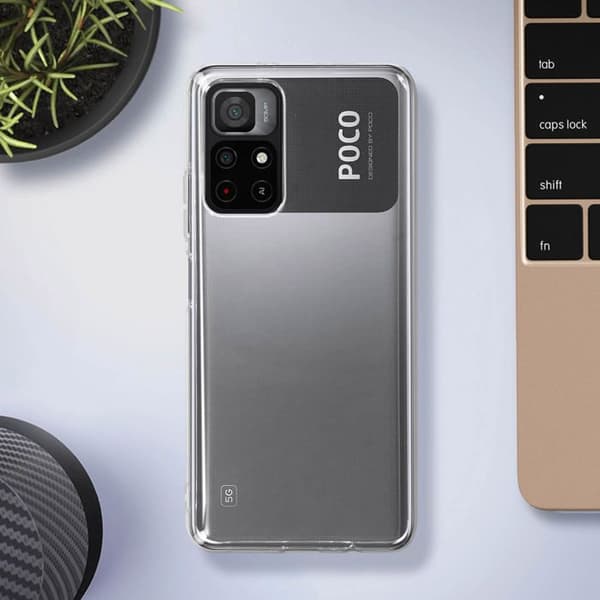 Skyddsfodral - Xiaomi - Poco M4 Pro 5G - Flexibelt - Transparent - Mjukt Vit