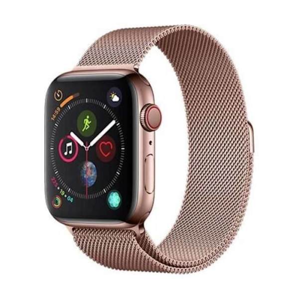 Armbånd til Apple Watch - DEVIA - Milanese mesh - Pink - Rustfrit stål - Blandet Rosa
