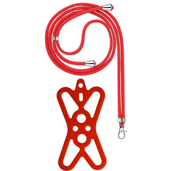 Cordon Smartphone - Universal - Rød - 90cm - Udvidelig - Justerbar Röd