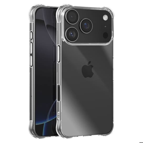 Cover til iPhone 17 Pro - AVIZAR - Stødabsorberende - Forstærkede hjørner - Gennemsigtig - Blød silikone Vit