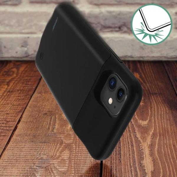 iPhone 11 Fodral Rigid Protection 2 i 1 Batteri 4500mAh Soft-touch Svart