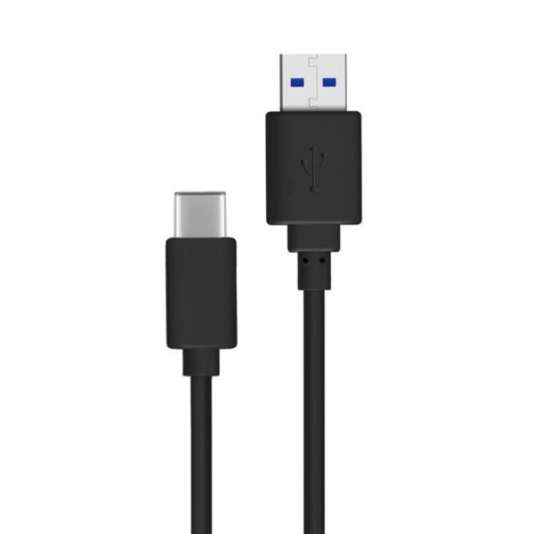 USB Type C Kabel - Moxie - 1m - Flätad läder - Laddning/Synkronisering - Svart