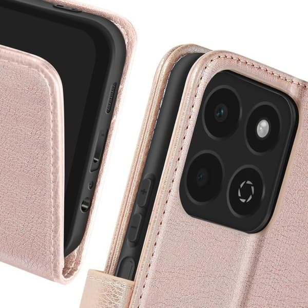 Fodral - AVIZAR - Honor 200 Smart - Rosé Champagne - Videostöd - Kortförvaring Ros