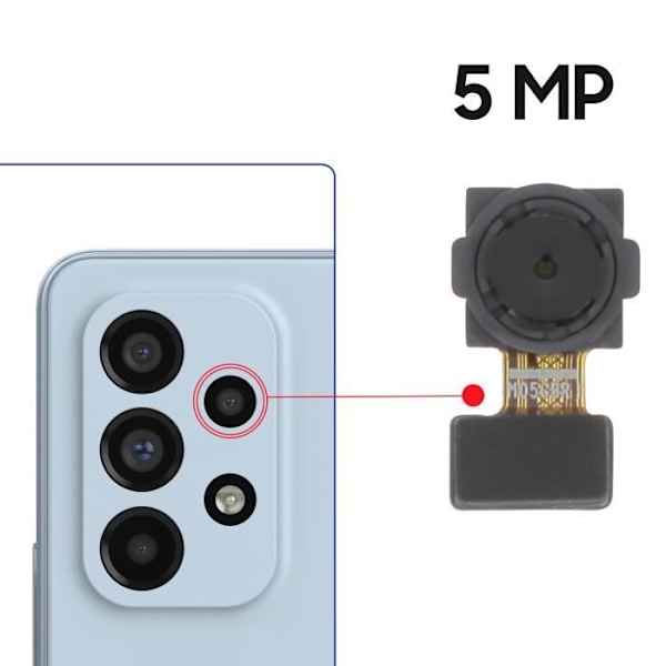 Bagkamera til Samsung Galaxy A53 5G - RELIFE - 5MP dybdesensor - Sort Svart