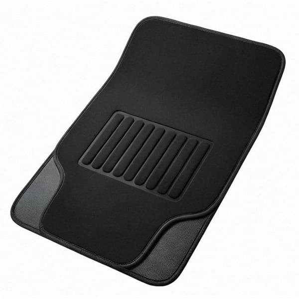 Bilsätesmatta set - AVIZAR - 4 delar - Flockad PVC - Universell - 48×74 cm