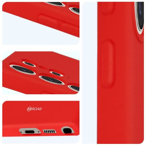 Etui til Samsung Galaxy S23 Ultra - ROAR - Farverig gelé - Blød silikone - Mat finish - Rød Röd