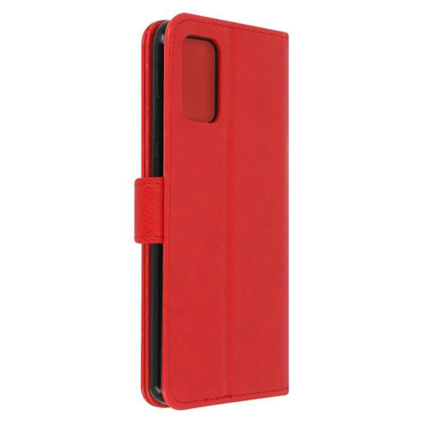 Housse til Samsung Galaxy A03S - AVIZAR - Chesterfield - Rød - Video støtte funktion - Folio etui Röd