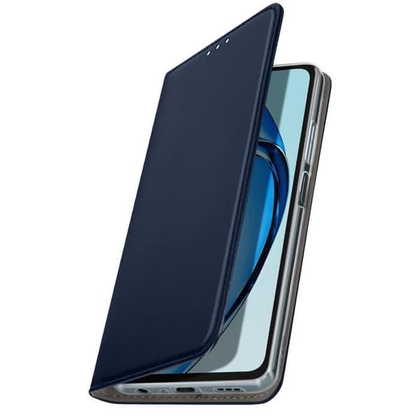 Smartphonefodral - Oppo - A60 - Magnetisk - Veganläder - Videostöd Blå
