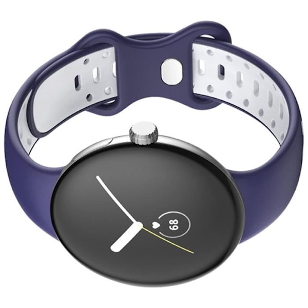 Armbånd til Google Pixel Watch Soft Two-tone Silikone Blå/Hvid