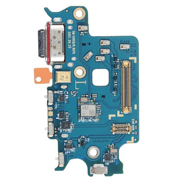 Alkuperäinen Samsung S22 Plus Micro USB-C latausliitin ja SIM-kortinlukija Svart