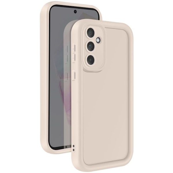 Siliconfodral för Samsung Galaxy A35 Mjuk Beröring Upphöjda Kanter Beige Beige