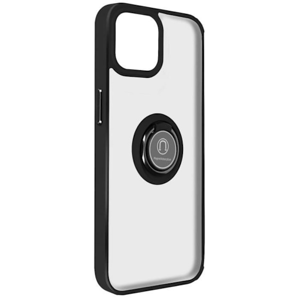 Mobilskal för iPhone 15 Plus - Ringrip - Hybrid - Metallring - Videostöd - Svart Svart