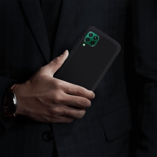 Coque - AVIZAR - Huawei P40 Lite - Blød Beskyttelse - Stødabsorberende - Mat Sort Finish Svart