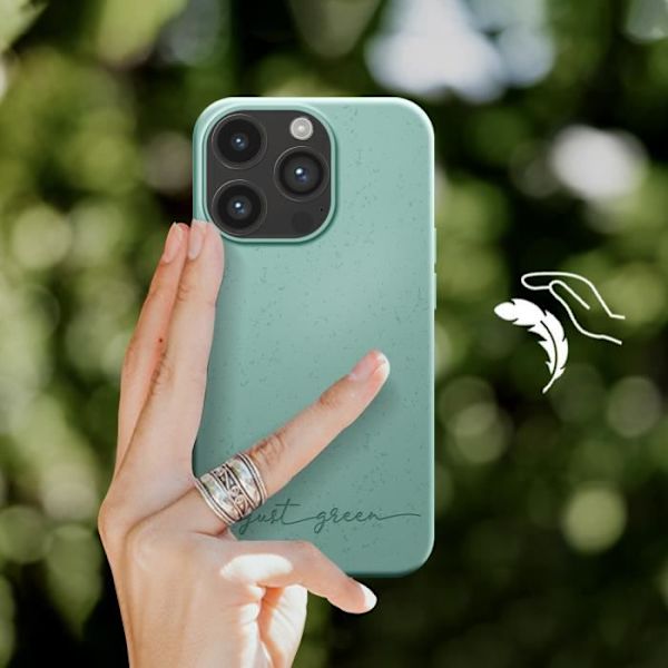 Kotelo iPhone 14 Prolle Kierrätettävä Just Green tummanvihreä Mörkgrön