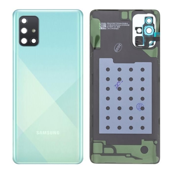 Originalt Samsung Galaxy A71 batteri cover Blue Prism Crush