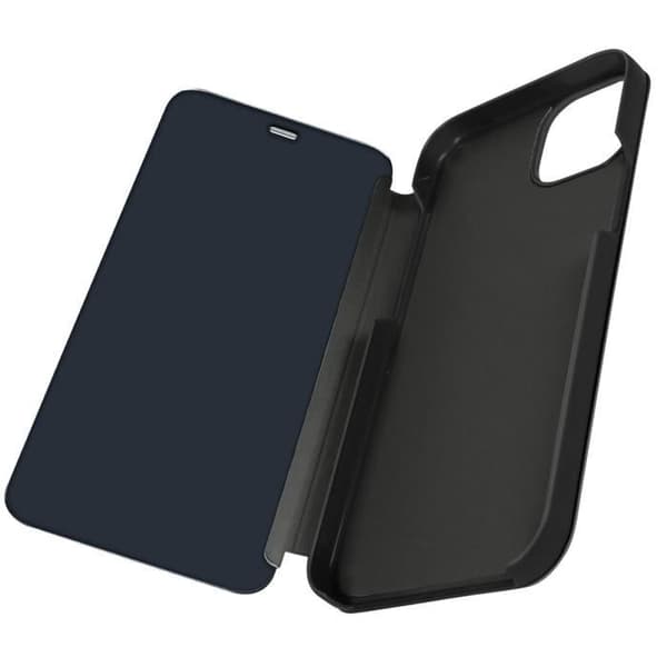 AVIZAR iPhone 15 Pro Cover - Spejlcover - Sort Mirror Flip - Supportfunktion Svart