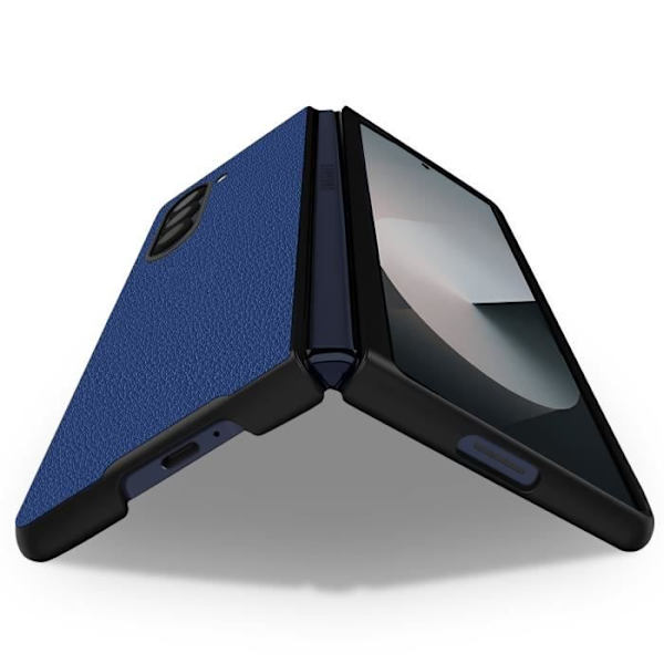 Fodral till Samsung Galaxy Z Fold 6 - AVIZAR - Grained Texture Foldable Design - Midnight Blue Blå
