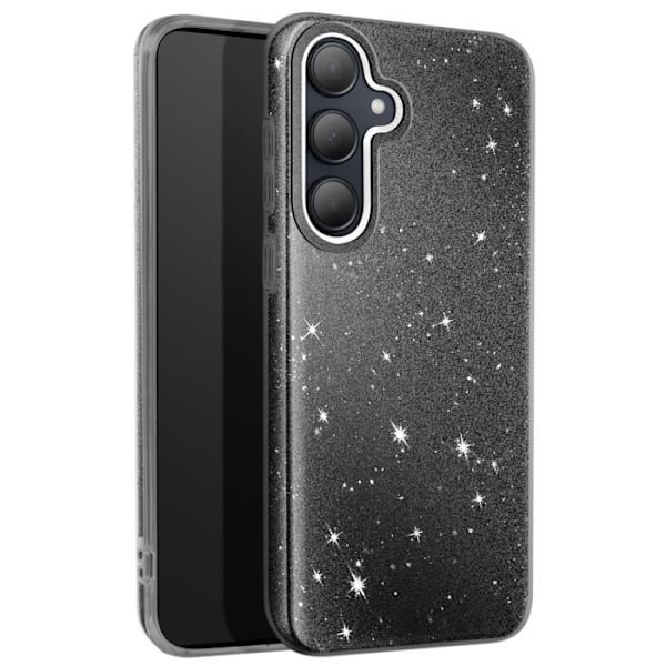 Coque Paillette til Samsung Galaxy A35 Silikone Ultra tynd Sort Svart