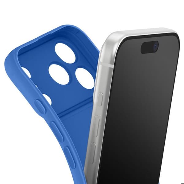 Siliconfodral för iPhone 17 Pro med förstärkt kamerablock Blå Blå