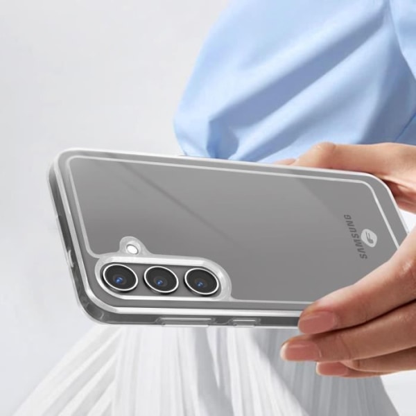 Cover til Samsung Galaxy S24 Plus stødsikker, hårde forhøjede kanter Forcell Transparent Transparent