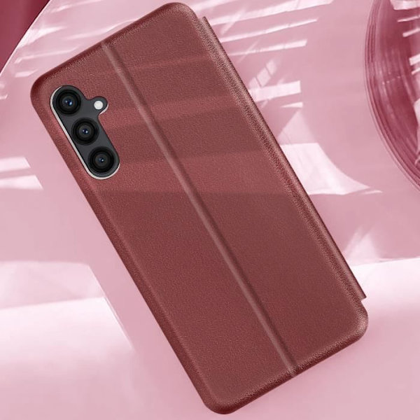 AVIZAR Fodral till Samsung Galaxy M34 5G - Röd - Flip med korthållare och videostöd Röd