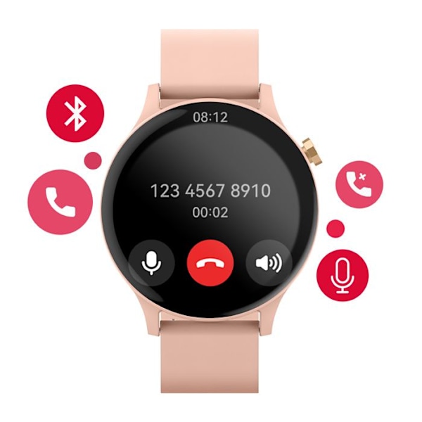 Vattentät Bluetooth Smartklocka IP67 Maxlife Rosa Puder Rosa