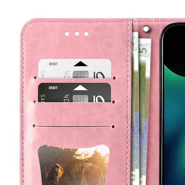 Pungetui til Xiaomi Redmi 17 Mandala-mønster med støtte i rosa Ros