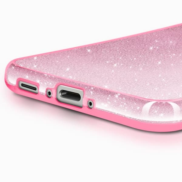 Coque - Samsung - Galaxy A36 - Iskunkestävä - Kimallus - Pölyruusu Rosa