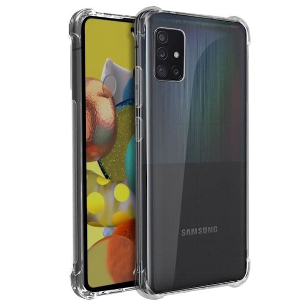 Kotelo - AKASHI - Samsung Galaxy A51 5G - Pehmeä - Läpinäkyvä - Iskunkestävät vahvistetut kulmat Transparent