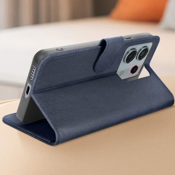 Etui til Xiaomi Redmi Note 13 Pro 5G - AVIZAR - Pung og videounderstøttelse - Midnight Blue Blå