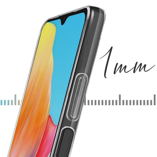 Fodral till Oppo A38 - AVIZAR - Mjuk silikon 1 mm - Genomskinlig - Vit - Halvstyv Transparent