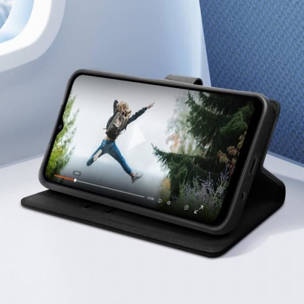 Etui til Oppo A9 2020 og A5 2020 - AVIZAR - Pung og videosupport - Sort Svart