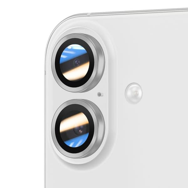 Kamerabeskyttelse - AVIZAR - iPhone 17 - hærdet glas - sølvkant - stødresistent