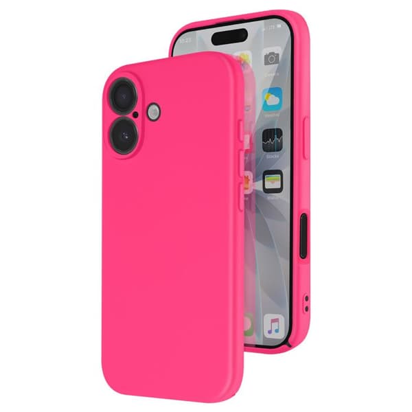 Cover - UNDERRETTELSE - iPhone 17 - Soft-Touch - Semi-hård silikone - Fuchsia Ros