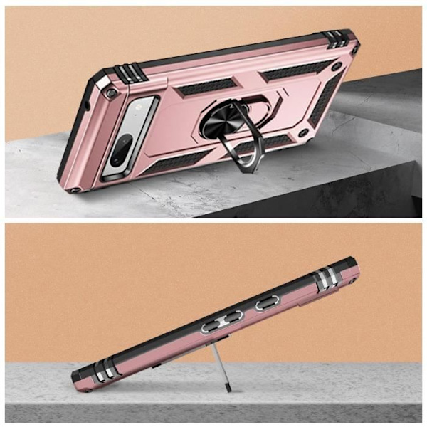 Google Pixel 7a Case Rose Gold Stand Ring Case
