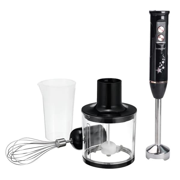 Stavblender 600W - SOKANY - 4 i 1 - Hakker - Piskeris - Grå Grå