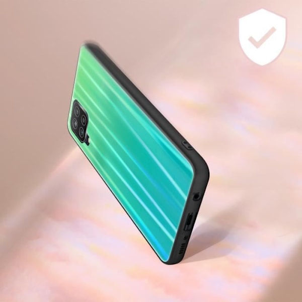 Telefoncase - Holografisk - Samsung Galaxy A42 - Tynd og let - Silikonebeskyttelse - Blank Grön