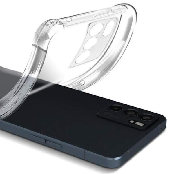 Oppo Reno 6 5G Fodral + Film - AVIZAR - Fullständig 360° Premium Pack - Vit - Stel - Smidig - Genomskinlig Vit