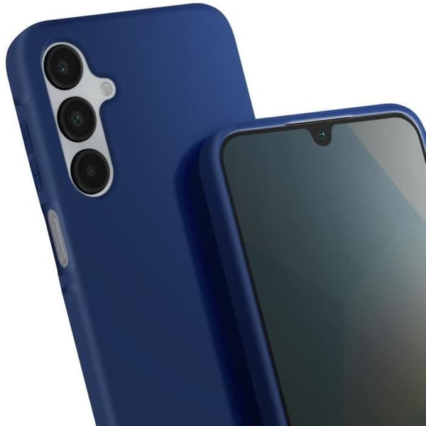 Coque - Snor - Samsung Galaxy A16 - Semi Hård - Soft Touch - Justerbart Snor Blå