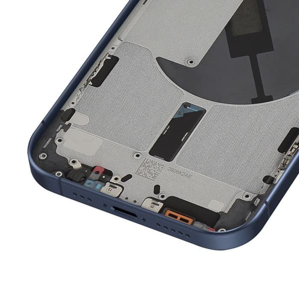Batteri Cache för iPhone 15 Pro med Förmonterad Chassi och Blått MagSafe Modul Blå