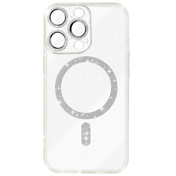 MagSafe Fodral till iPhone 14 Pro Max Transparent Glitter Silikon - AVIZAR - Halvstyvt - Syntetiskt - Blandat Transparent
