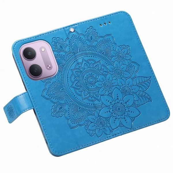 Plånboksfodral för Xiaomi Redmi 17C 5G Mandala-mönster med Stöd Blå Blå