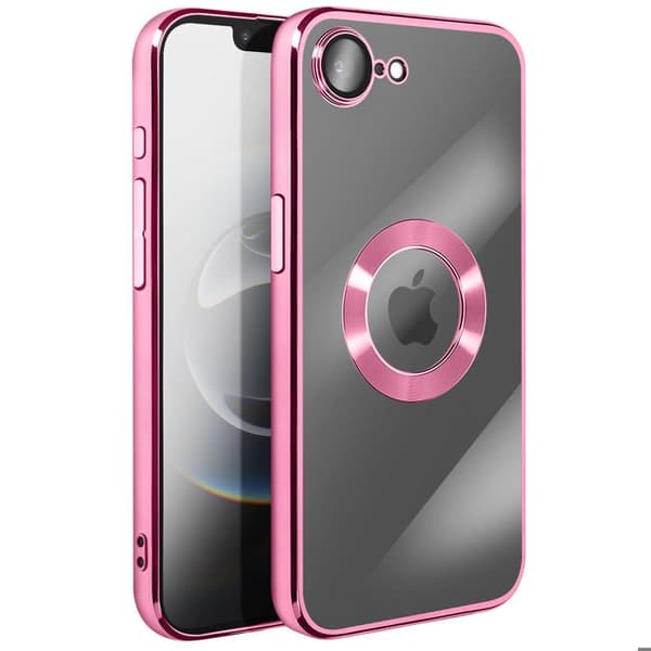 Skal - AVIZAR - iPhone 16e - Mjuk Silikon - Kromad Kontur - Effektivt skydd Ros
