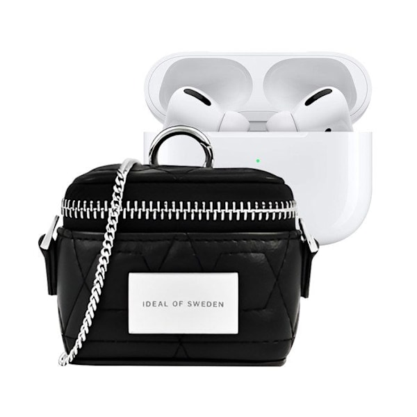 Mini Sac AirPods i quiltat läder - IDEAL OF SWEDEN - Svart